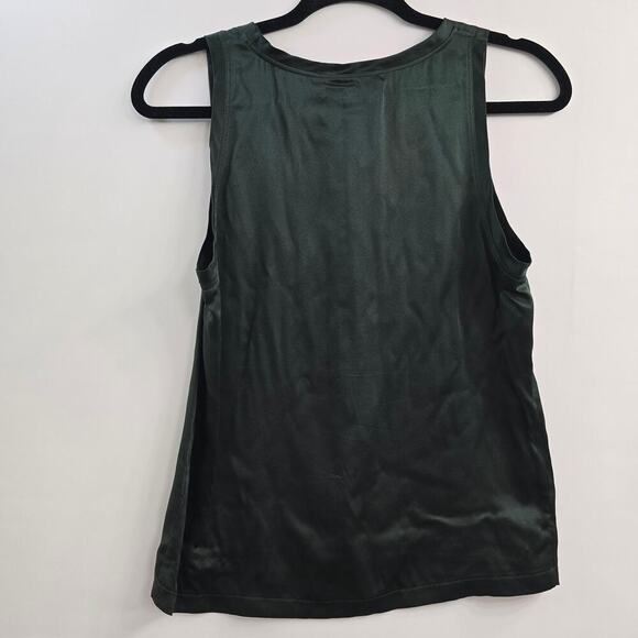 Nili Lotan 100% Silk Tank Top Blouse Green S Minimalist Luxury CapsuleWardrobe - Picture 3 of 6